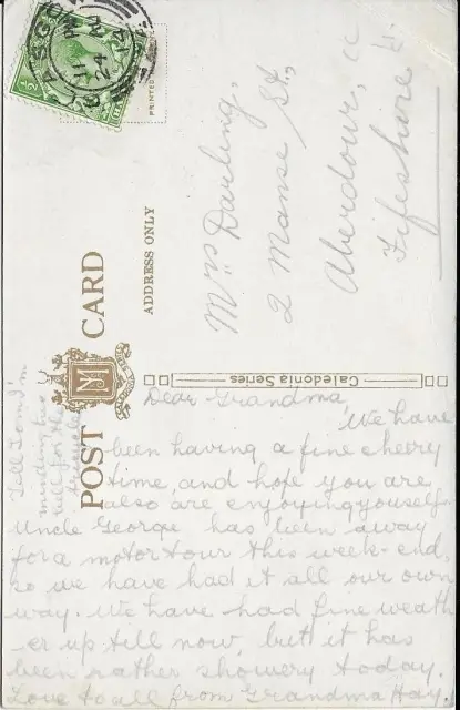 ROUKEN GLEN SCOTLAND POSTAGE DATE 1914 PHOTO POSTCARD SCARCE